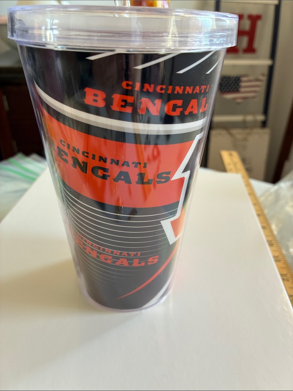 NFL Cincinnati Bengals Orange and Black Travel Tumbler 16oz.